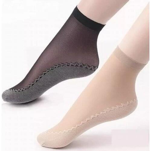 5pair Summer Woman Socks Elastic Short Wear-Resistant Bottom Breathable Female Ankle Sock Transparent Thin Lady Socks