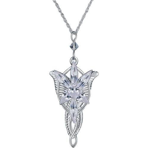 Hot Movie Elf Princess Evening Star Necklace Twilight Star Pendant Necklace Movie Jewelry Wholesale 24pcs/lot