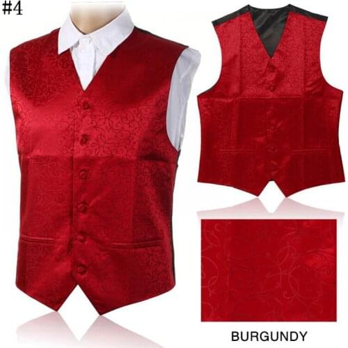 Ricnais Fashion Business Style Mens Single Piece Waistcoats Slim Fit Men Vest Suit Paisley For Party Wedding Formal Occasions