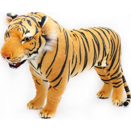 Stuffed Plush Toy Siberian Tiger Standing Simulation Artificial Wildlife Toys Stuffing Cotton Animals Reality Room Decor