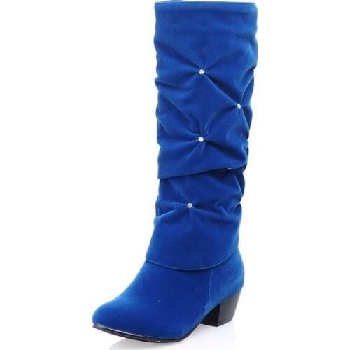 New winter of foreign trade contracted joker tall canister boots with students in 40 to 43 thick with 1210