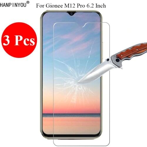 3 Pcs/Lot New 9H 2.5D Tempered Glass Screen Protector For Gionee M12 Pro 6.2" Protective Film + Clean Tools