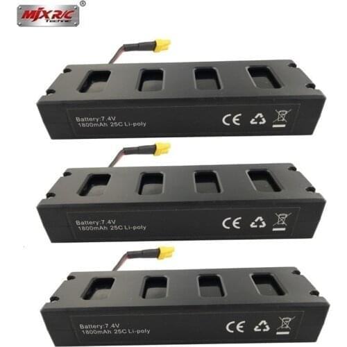 Original 7.4V 1800mah Battery For MJX R/C Bugs 3 / B3 Li-po Battery for MJX B3 RC Quadcopter Drone Spare Parts Accessories 3pcs
