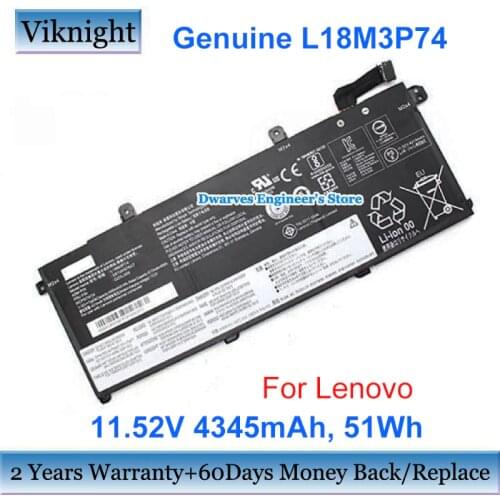 Genuine L18M3P74 Battery 11.52V 51Wh For Lenovo ThinkPad T590 20N40016CD 20N40018CD 20N4001WUS 20N4001XUS 20N40024US Laptop