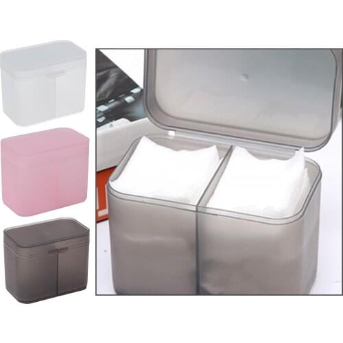 Plastic Organizer Holder Cotton Swab Nail Towels Makeup Pads Storage Cotton Swab Nail Towels Storage Case Box