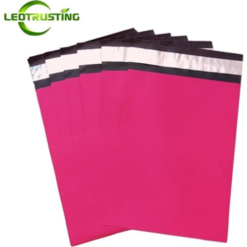 Thick Matte Rosy Red Tote Express Courier Bags Self-Sealing Deep Rose Plastic Poly Envelope Gifts Clothes Shoes Mailing Pouches
