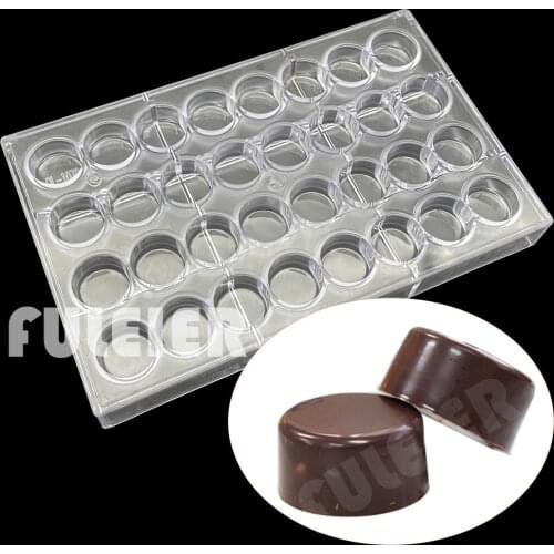 32 Hole Round Shape Polycarbonate Chocolate Mold For Baking Candy Mould Maker Bakeware Cake Confectionery Tool