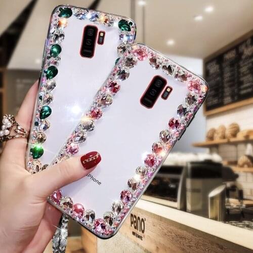 Transparent Diamond-encrusted Case Is Suitable For Samsung Galaxy S9Plus All-inclusive Minimalist Design