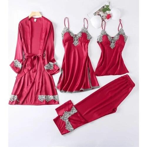 Sexy Womens Pajamas Robe Sets Sleepwear Plus Size High Quality Lingerie Nightgown Sleeveless Nighty Sets