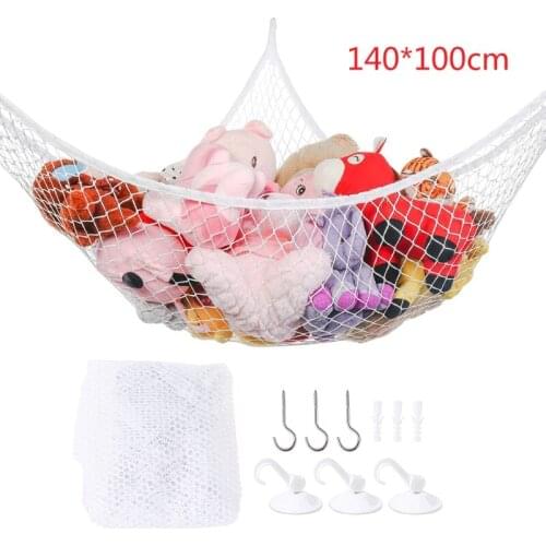 Mesh Net Toy Hammock Corner Stuffed Animals Kids Baby Hanging Storage Organizer