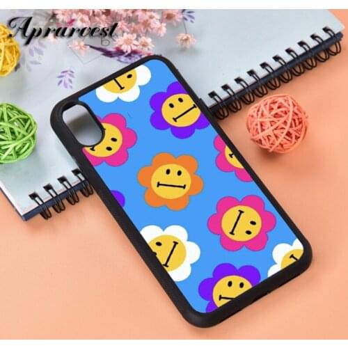 Aprarvest Maybe Flowers Silicone Rubber Phone Case Cover For iPhone 6 6S 7 8 PLUS X XS XR 11 12 MINI PRO MAX