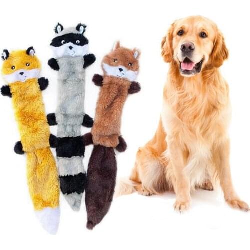 Cute Pet Dog Toys Cartoon Stuffed Squeaking Toy Dogs Cat Chew Toy for Pet Plush Animal Puzzle Chew Toy