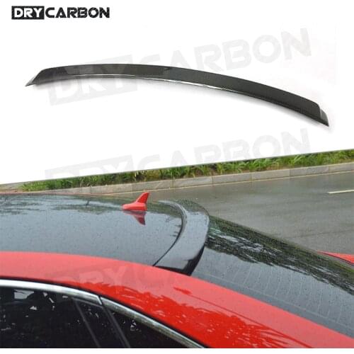 Carbon Fiber Rear Roof Spoiler Wings for Audi A3 S3 Sedan 4 Door 2014 - 2018 FRP Car Back Window Trim Cover Car Styling