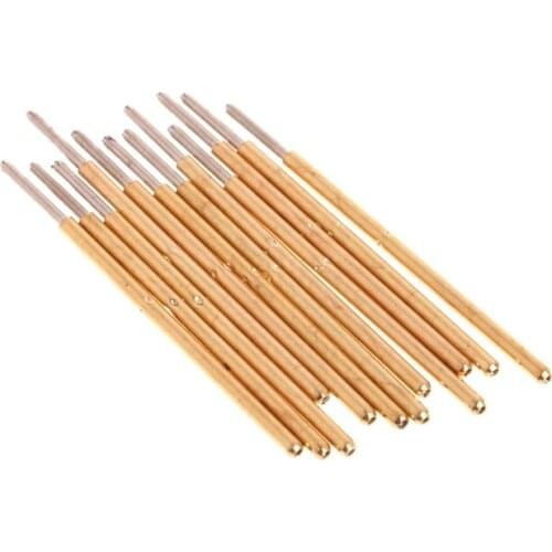 100 Pcs Spring Test Probe Pogo Pin P50-Q1 Dia 0.68mm Length 16mm Gold