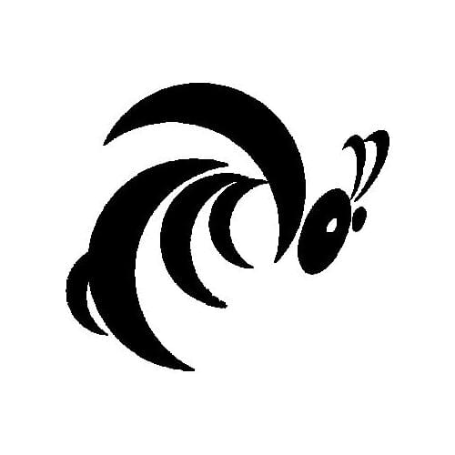 14.4CM*12.9CM Minimalist Interesting Honey Bee Simple Artistic Dazzling Vinyl Decal Car Sticker Black/Silver C19-1478