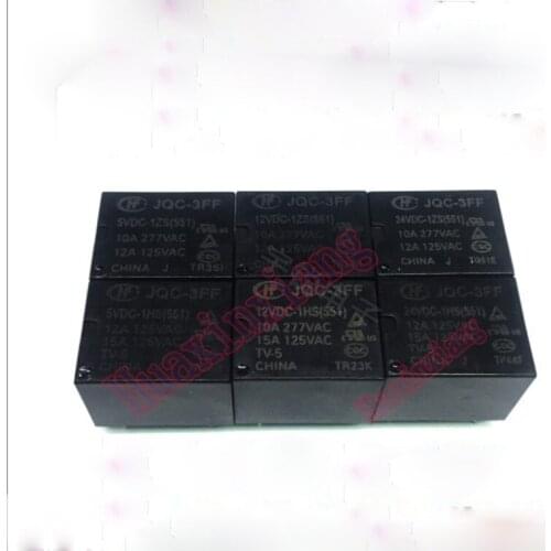 20PCS/Lot JQC-3FF 10A 5Pin 5V 9V 12V 24V Power Relay JQC-3FF-5VDC-1ZS JQC-3FF-9VDC-1ZS JQC-3FF-12VDC-1ZS JQC-3FF-24VDC-1ZS