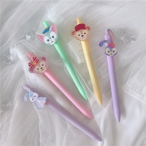 5 Piece Cute Stationary Cartoon Cat monkey fox Animals School Office Kawaii Supplies Creative Gift Gel Pen