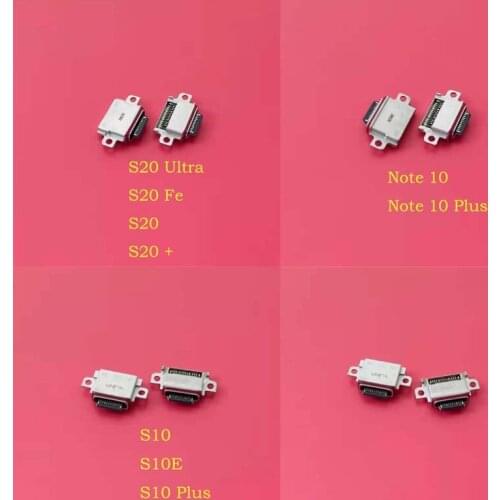 5pcs Type-C USB Charger Jack Connector Socket Data Charging Port Tail Plug For Samsung Galaxy S10 S20 FE Ultra Note 10 Plus S10e