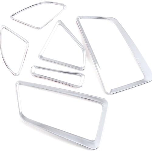 ABS Chrome Air-conditioning outlet sequins decoration 6pcs/set For Ford Focus 3 Focus 4 MK3 MK4 sedan hatchback 2012 2013
