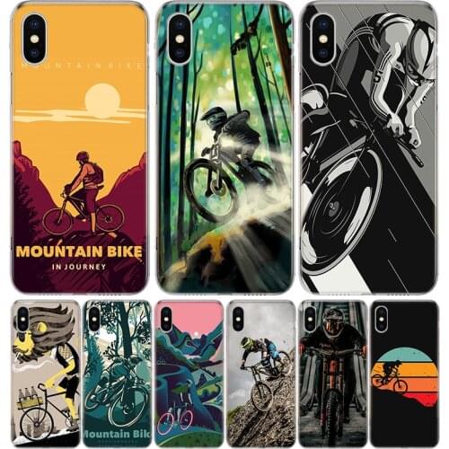 Amazing mountain bike Bicycle MTB Phone Case for Apple Iphone 11 12 X Xs Pro Max Mini XR 7 8 6 6s Plus 7G 6G 5G 5S 5 SE +Shell C