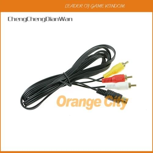 ChengChengDianWan 1.8m 6ft Feet Gold Plated Audio Video AV Cable fits for Sega Saturn SS