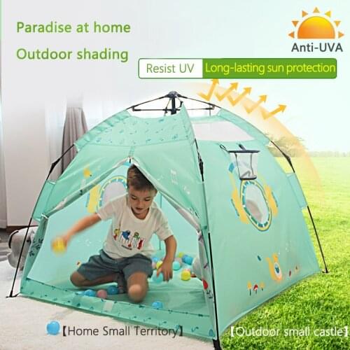 LazyChild Children Foldable Sun Protection Travel Tent Kids Play House Game Tent Toys Household Playpen with Balls Quick Install
