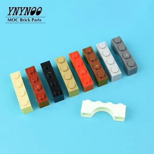 20Pcs/lot Bricks Curved Parts 3659 Brick Arch 1x4 fit for MOC Building Blocks City Assemable Bricks House Model DIY Toys Gifts