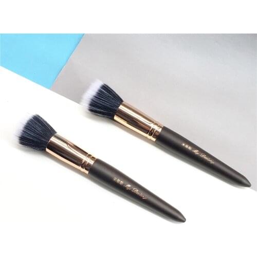 MyDestiny 014 Stippling Brush - Multi-purpose Duo-Fibre Face Powder Liqiud&Cream Foundation Brush - Beauty Makeup Blender Tool
