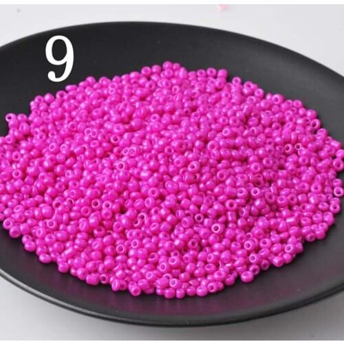 Nice 16g 1000pcs 2mm 12/0 Rose Pink Color Opaque Round Loose Spacer Beads Cezch Glass Seed Beads Jewelry Making DIY Garment Bead
