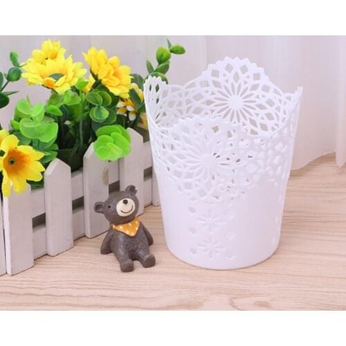 Lace Hollow Pattern Pen Holder Brush Storage Pen Pencil Pot Holder Container Desk Organizer Gift Multi-function Storage Rack