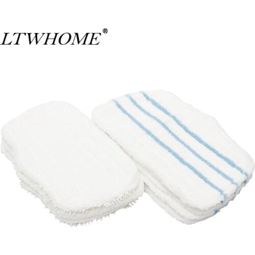 LTWHOME Replacement Microfiber Mop Pads 2 Colors Set Fit for Shark Steam Mop XT3101 S3101 S3250 S3202