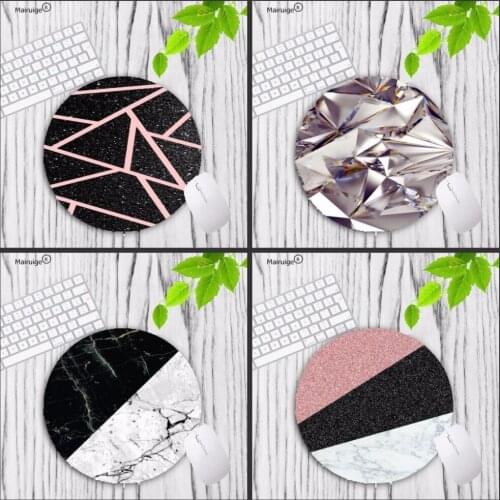 Mairuige Fashion Colorful Marble Styles Round Lock Edge Mouse Pad Best Soft Gaming Mousemat Computer Games Speed Desk Mice Mats