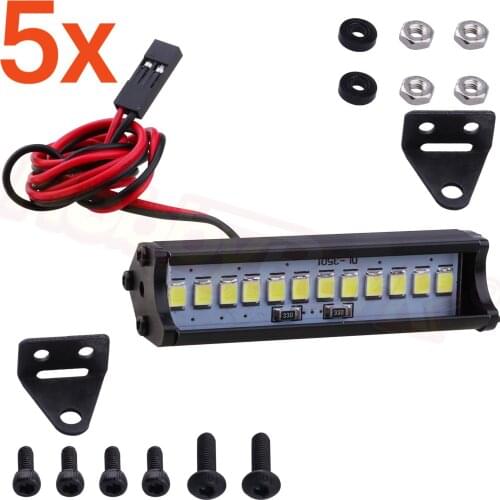 5Sets RC Rock Crawler Truck LED Light Bar Simulation for Traxxas Trx-4 Trx4 Axial SCX10 90046 D90 Tamiya CC01 KM2 Model Car