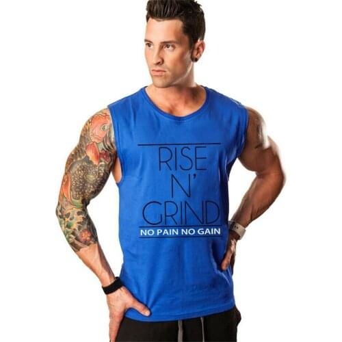 Brand Mens Muscle Vest gym Tank Tops Bodybuilding Clothing Fitness Men Cotton Singlets Plus size sportwear Sleeveless Shirt Men