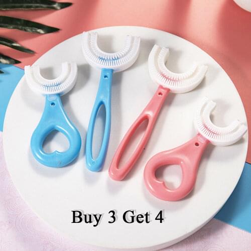 New Hot Baby Mouth Toothbrush Children’s Teeth Oral Care Cleaning Brush Convenient And Simple Silicone Baby U-Shaped Toothbrush