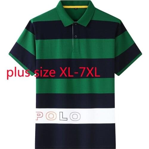 New Arrival Fashion Suepr Large Summer Young Men Casual Stripe Short Sleeve Knitted T Shirt Plus Size XL 2XL 3XL 4XL 5XL 6XL 7XL