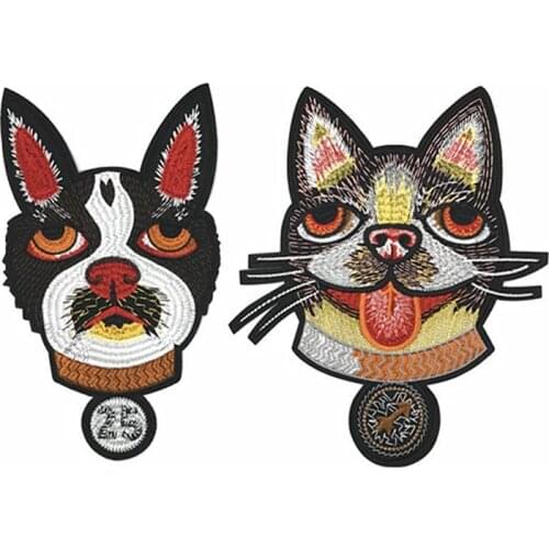 Apparel Accessories Dog Cat Rabbit Catoon Patches Embroidered Appliqe for Clothing Jeans T-Shirt DIY Motif Appliuqe