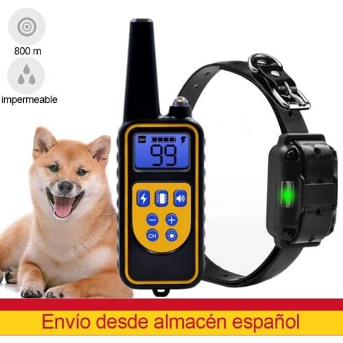 800m Remote Contro Electric Dog Training Collar Pet Rechargeable Waterproof with LCD Display for All Size Shock Vibration Sound
