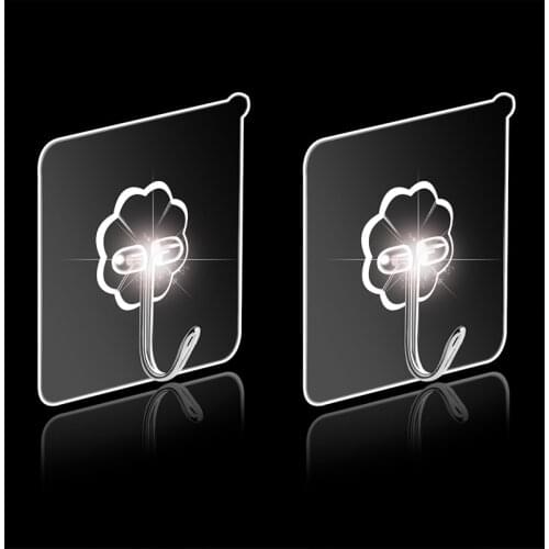 Strong Adhesive Hook Wall Hanging Kitchen Hooks Stickers Free Punching Hooks