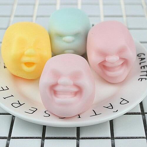 Human Face Emotion Vent Ball Stress Relieve Adult Decompression Toys Anti Stress Toys For Boys Children Gag Gift
