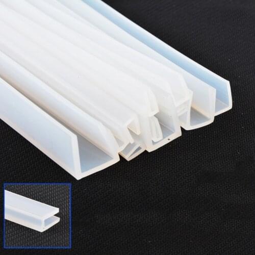 Silicone Rubber U Strip Edge Shield Encloser Bound Glass Metal Wood Panel Board Sheet Vehicle Seals Heat Resist 9mm - 22mmmm