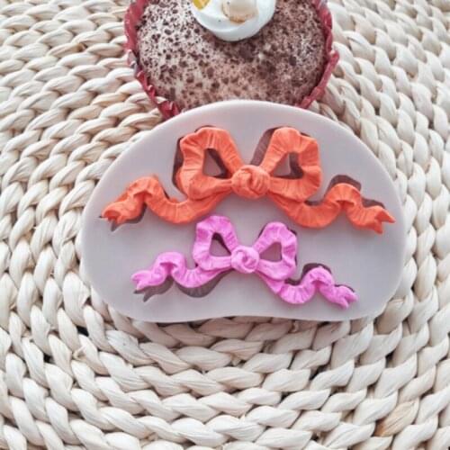 Bow Silicone Moulds Fondant Cakes Decorating Tools Silicone Molds Sugarcrafts Chocolate Baking Tools For Cakes Gumpaste Form