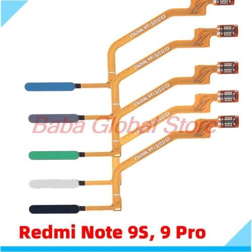 Fingerprint Scanner Flex Cable For Xiaomi Redmi Note 9 Pro , Note 9S Touch ID Home Button Key Smartphone Spare Parts