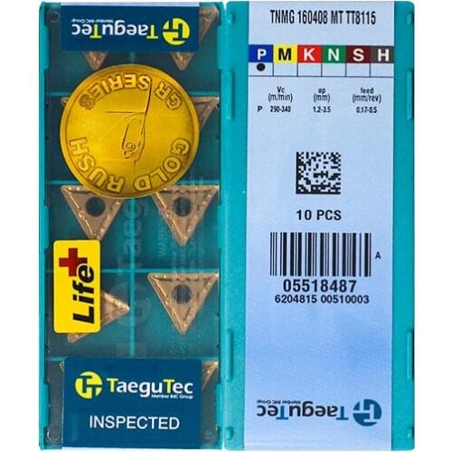 TNMG160408-MT TT8115 Original Taegutac Carbide Inserts Turning Inserts Lathe Tools 10Pcs/Lot