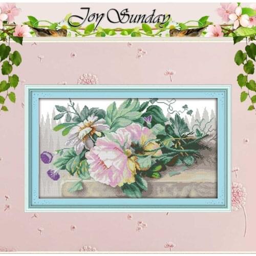Flowers counted Cross Stitch 11CT 14CT counted Cross Stitch Set wholesale DIY home decor Cross-stitch Kit Embroidery Needlework