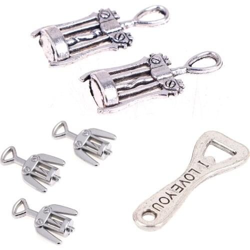 1/2/3pcs Metal Wine Drink Bottle Opener Corkscrew 1:12 Bottles Kitchen Bar Miniature Doll House Decoration Dolls Accessories