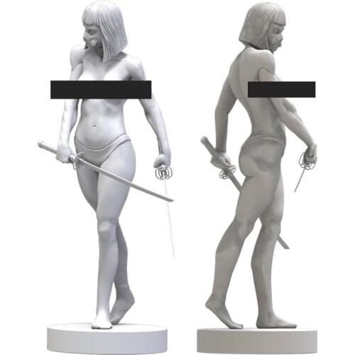 1/24 75mm 1/18 100mm Resin Model Kits Female Killer Unpainted No Color RW-263