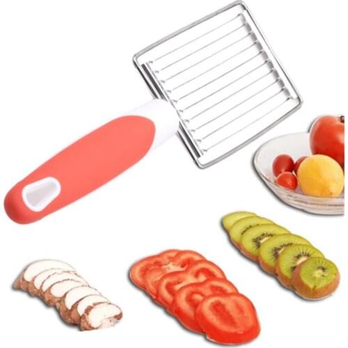 1 PC Stainless Steel Fruit Vegetable Slicer Tomato Cutter Banana Strawberry Meat Cutter Cooking Tools Kitchen Accessories