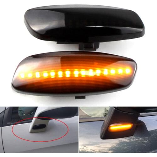 2pcs Smoked For Citroen C3 C4 C5 DS3 DS4 For Peugeot 207 308 3008 5008 RCZ LED Side Marker Lights Turn Signal Light Blinker