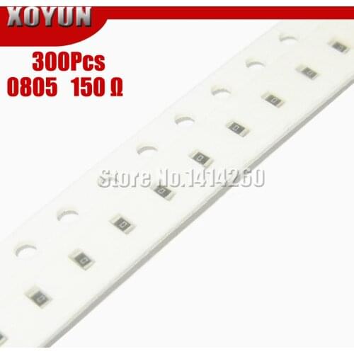 300PCS 0805 SMD Resistor 1% 150 ohm 1/8W 150R 151